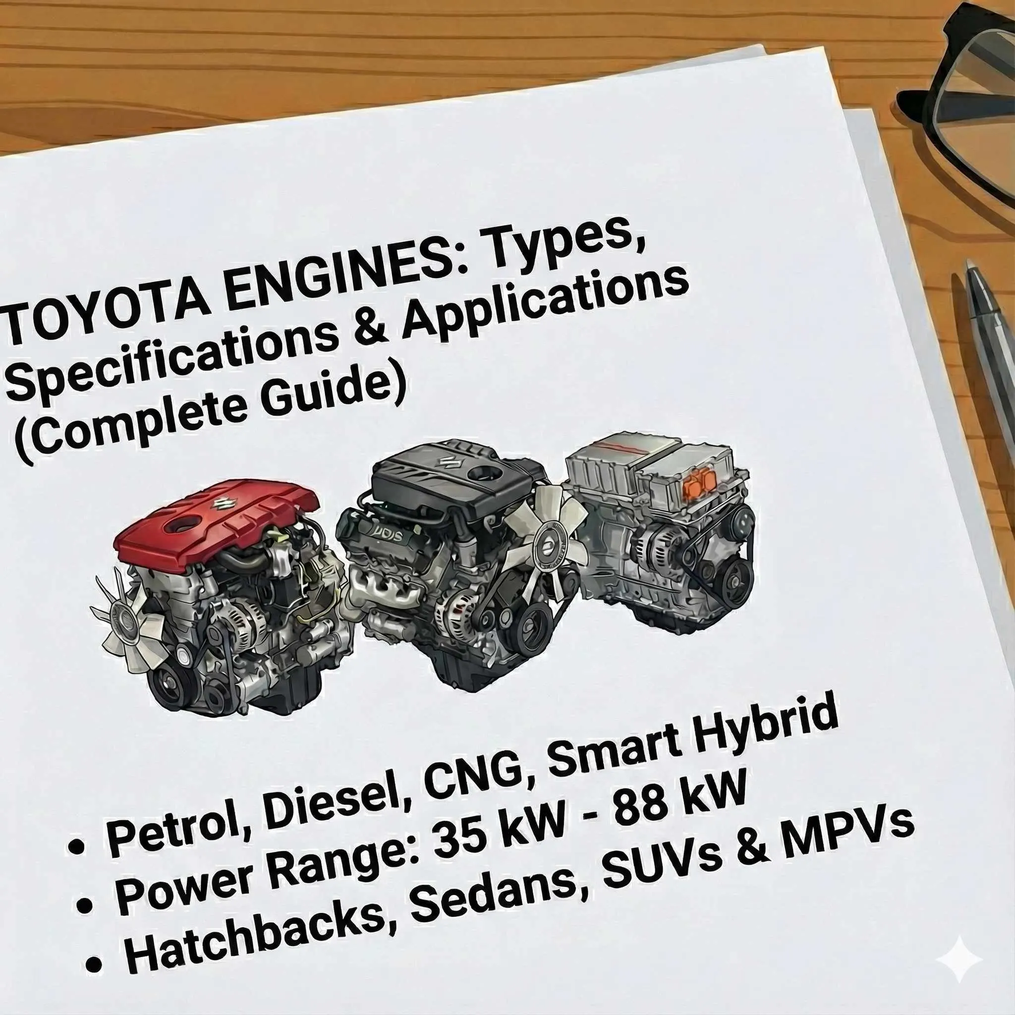 Toyota Engines: Types, Specifications & Applications (Complete Guide)